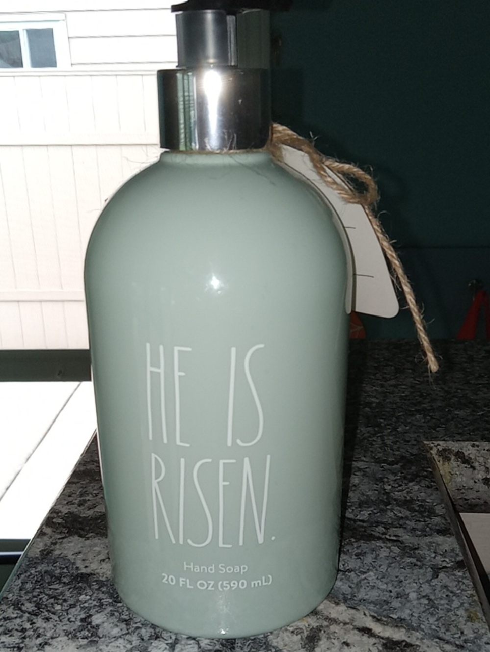 Rae Dunn Sage Green "He Is Risen" Hand Soap